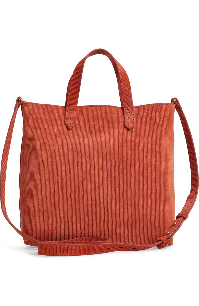 Madewell The Zip-Top Transport Corduroy Suede Crossbody Bag, Alternate, color,