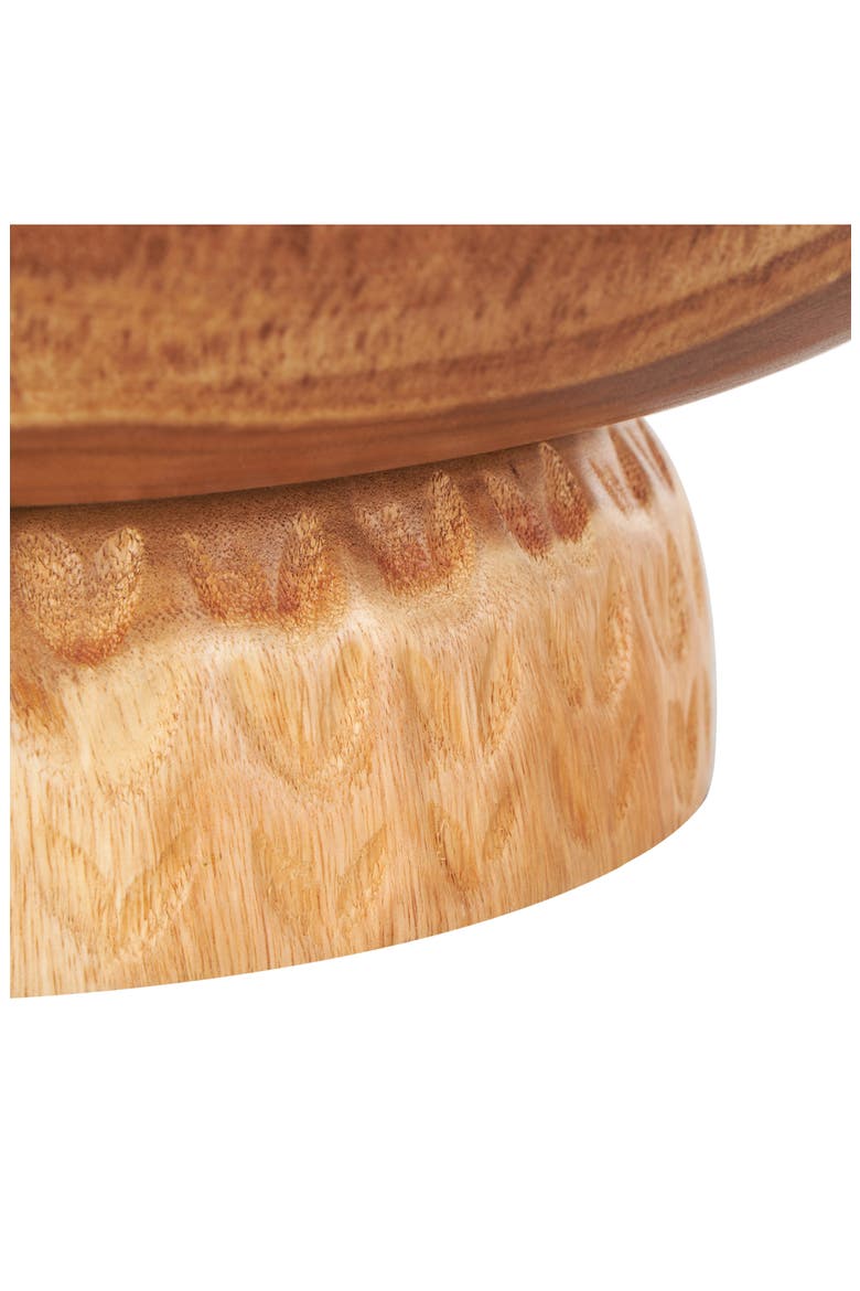 Engraved Wooden Decorative Bowl, Alternate, color, BROWN
