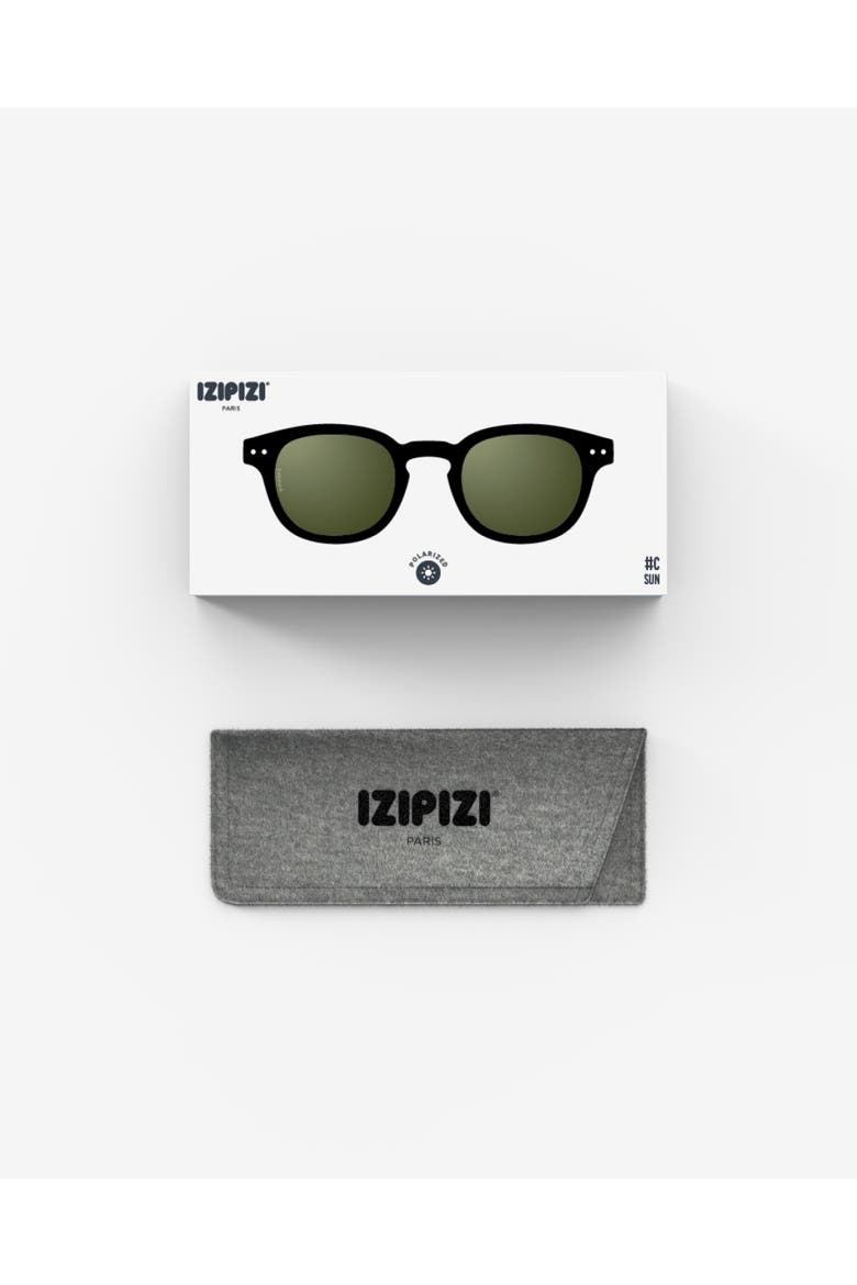 #C 47mm Square Sunglasses, Alternate, color, Black