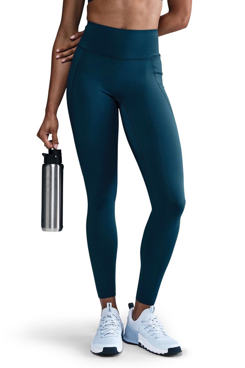 Universa Dri-FIT High Waist Pocket Leggings, Main, color, 478 ARMRNV/RFTBLU