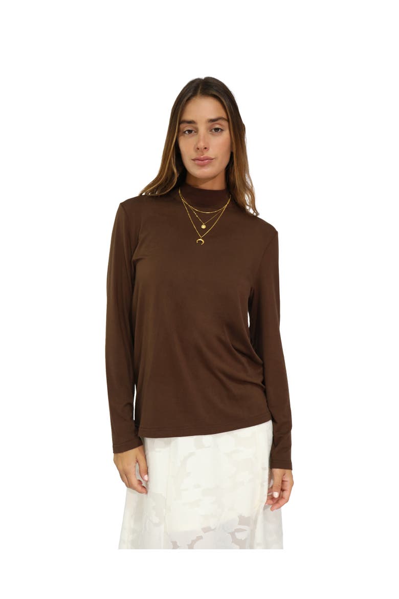 Easy Love Long Sleeve Top, Alternate, color, Dark Brown