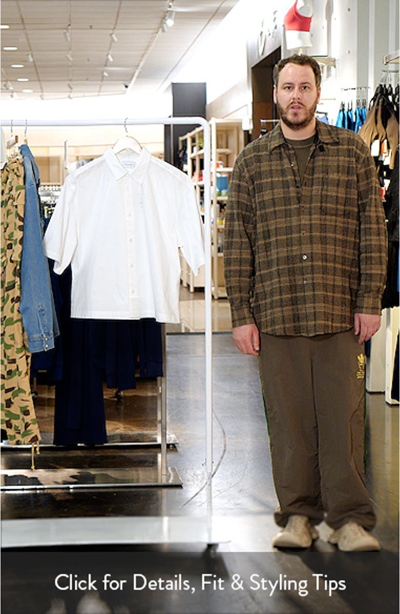 Crop Short Sleeve Cotton Poplin Button-Up Shirt, sales video thumbnail