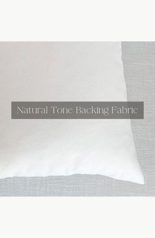 Linen & James Andie Warm Brown Floral Handblock Pillow Cover In Java Brown