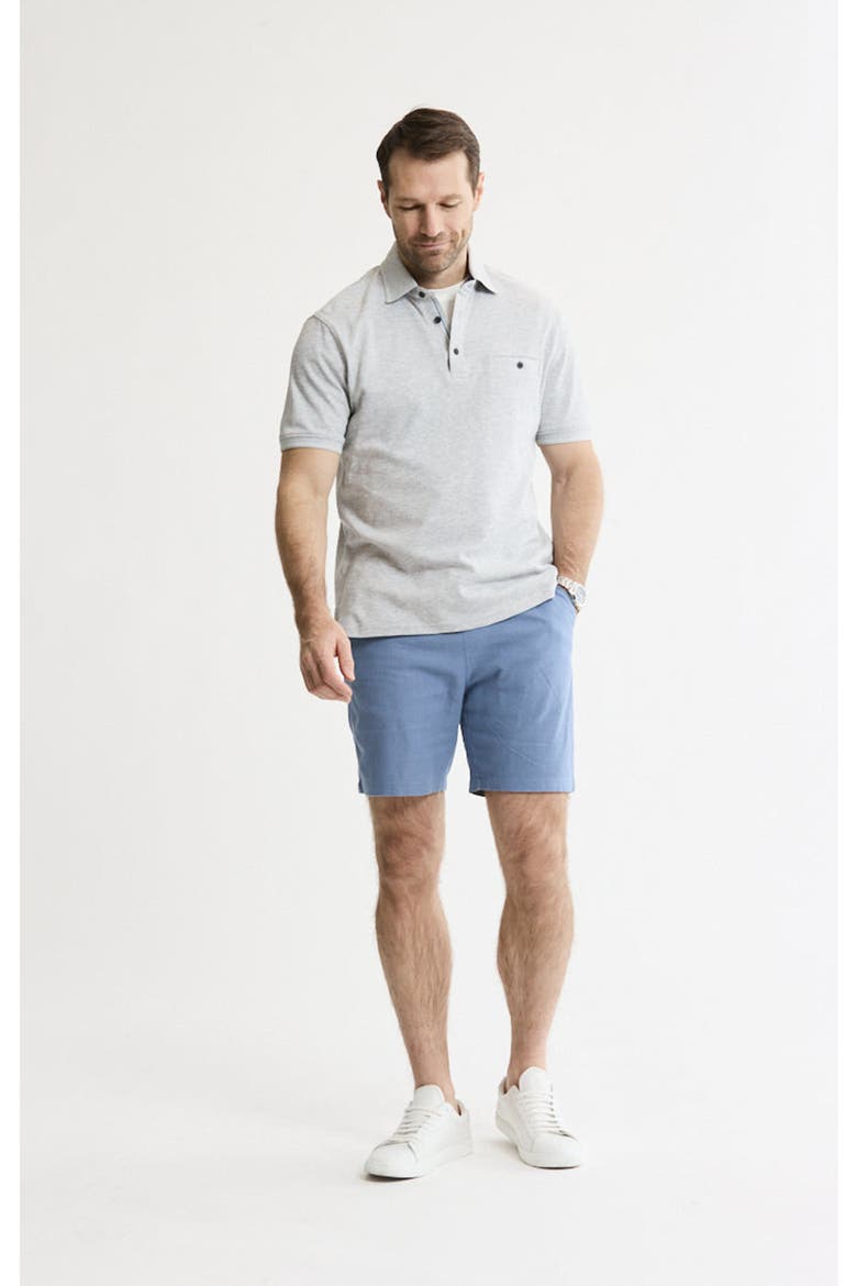Cotton Interlock Polo, Alternate, color, Heather Grey