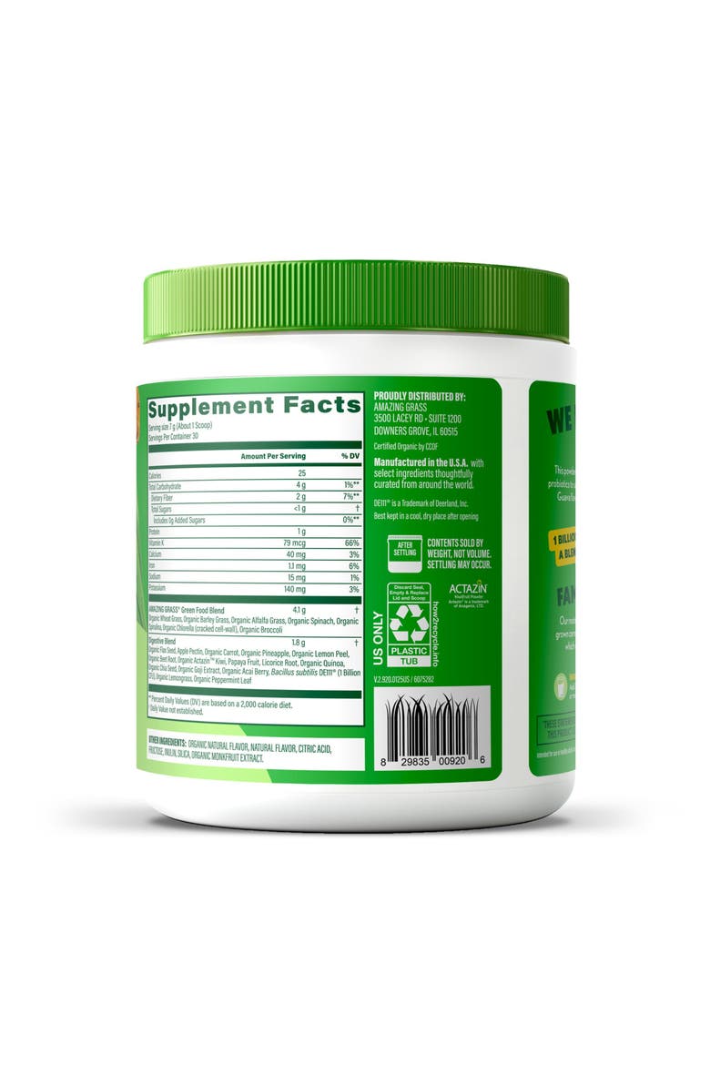 Super Greens Digest Powder Pineapple Guava 30 Servings, Alternate, color, None