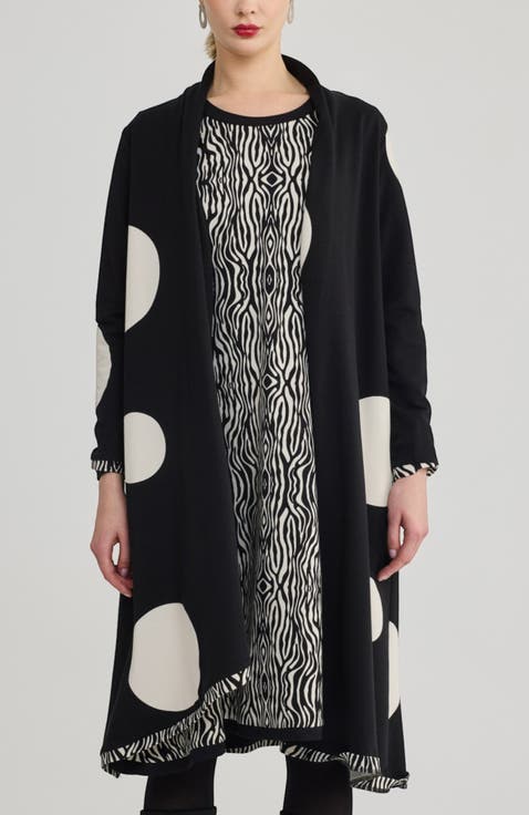 Tuva Long Printed Cotton Jersey Cardigan