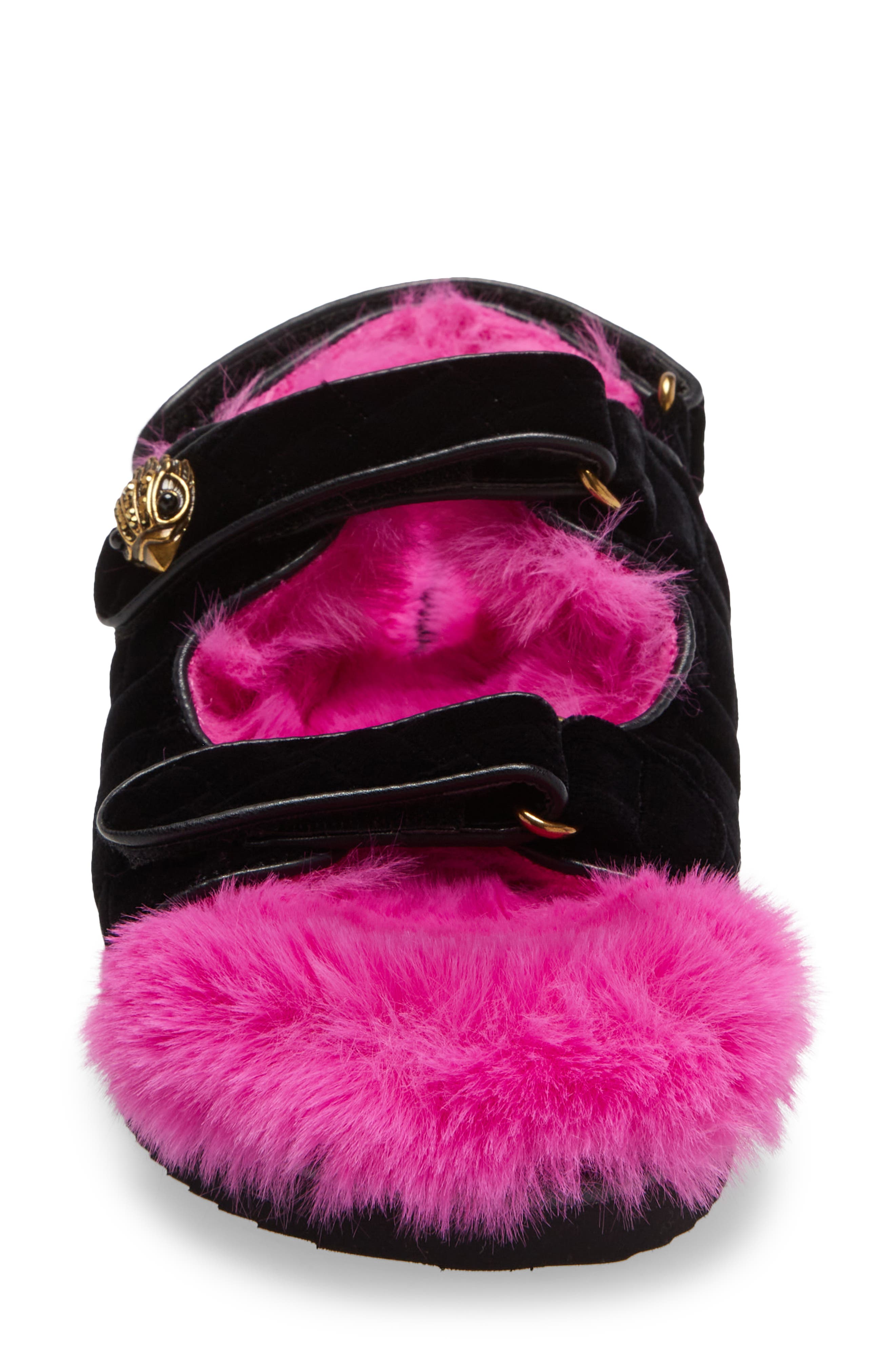 Kurt Geiger London Orson Faux Fur Slide Sandal, Alternate, color, 