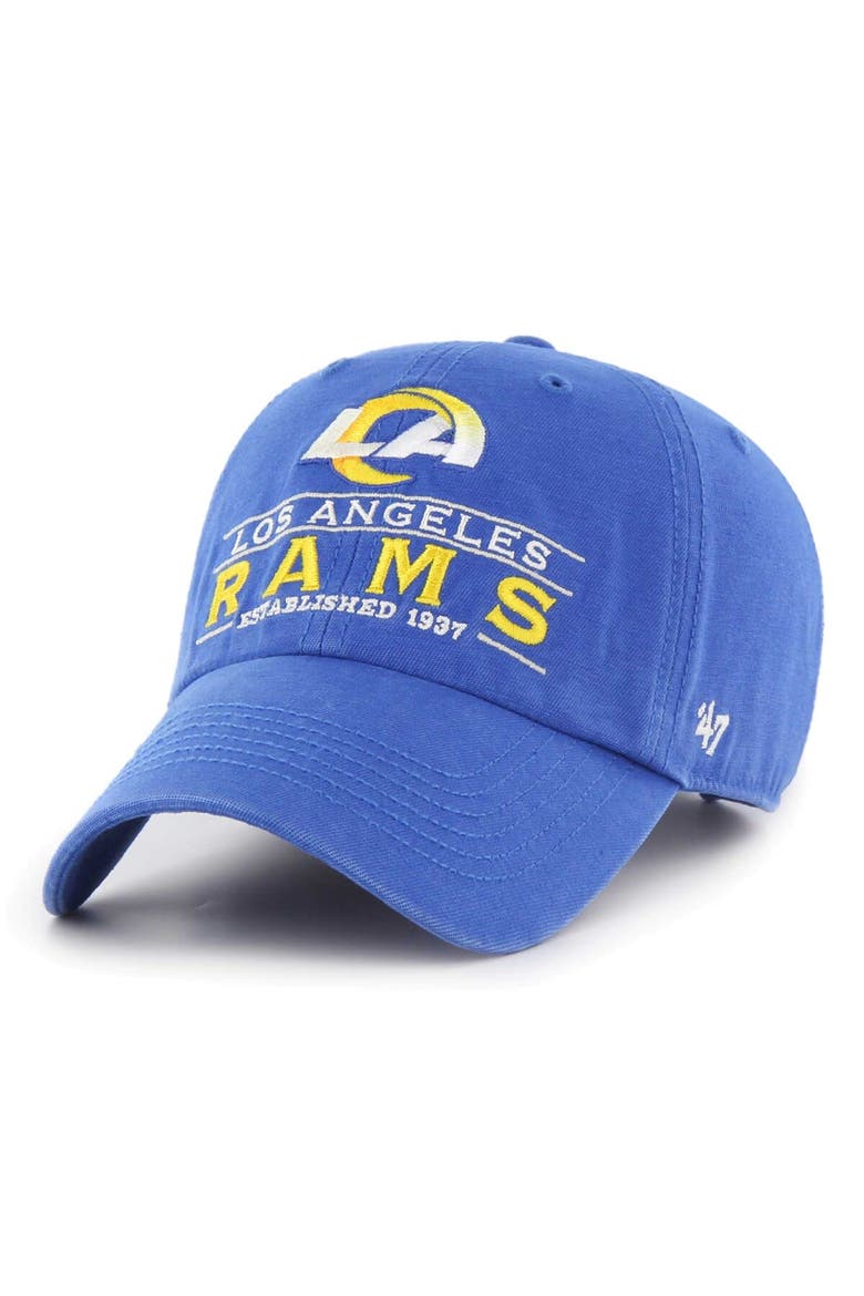 Men's '47  Royal Los Angeles Rams Vernon Clean Up Adjustable Hat, Main, color, Royal
