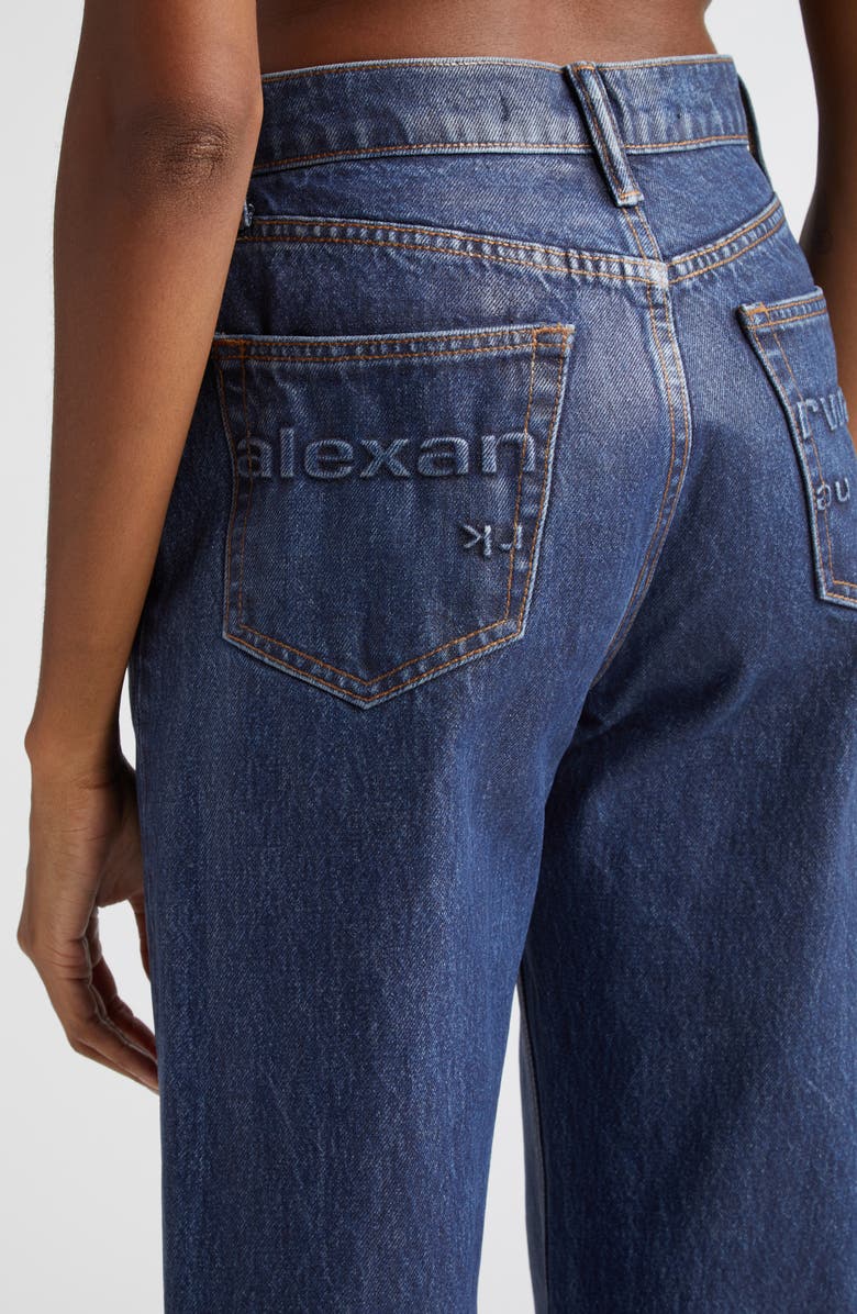 Alexander Wang EZ Mid Rise Coated Denim Straight Leg Jeans, Alternate, color,