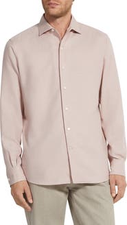 ZEGNA Cashco Cashmere & Cotton Button-Up Shirt