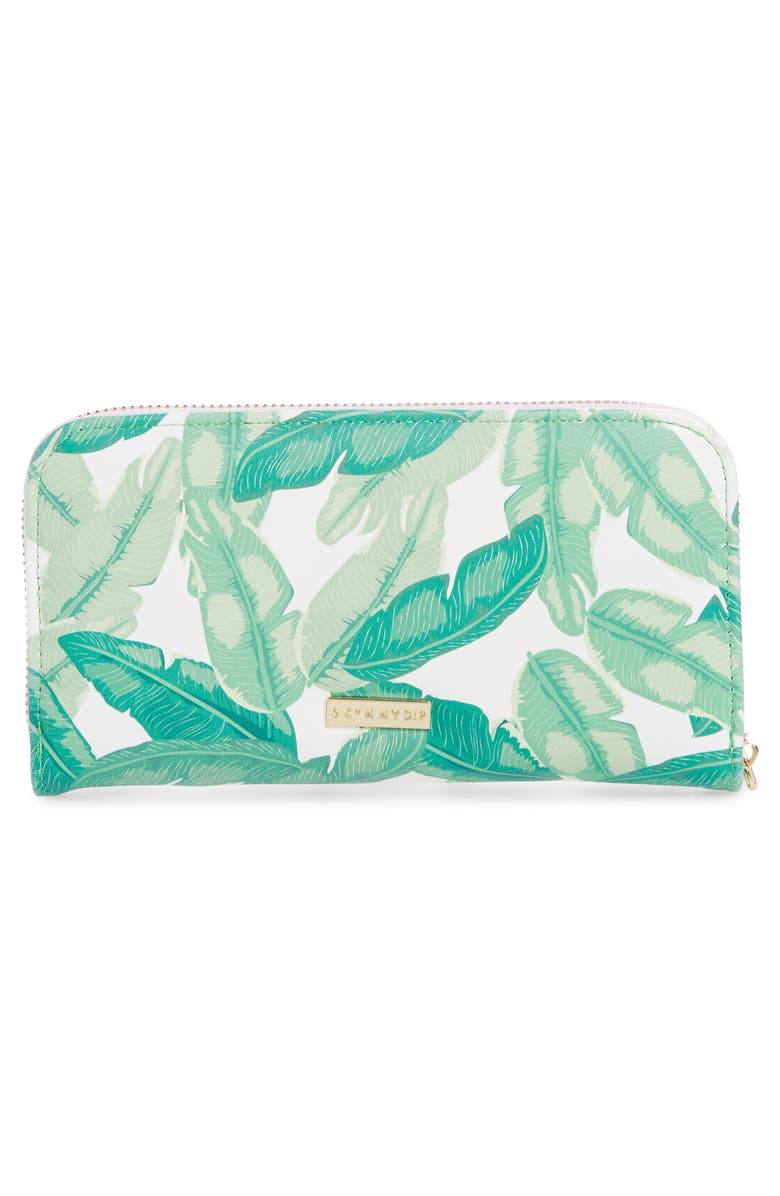 Skinnydip Banana Palm Print Wallet, Alternate, color, 
