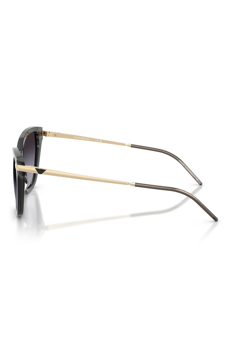 54mm Gradient Cat Eye Sunglasses, Alternate, color, OPAL BLACK / GREY GRADIENT
