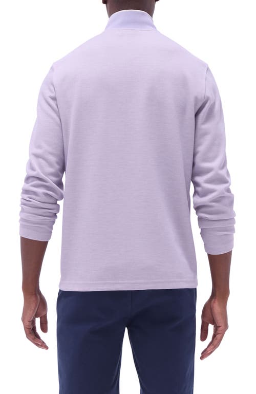 Bugatchi Quarter Zip Performance Pullover In Lilac