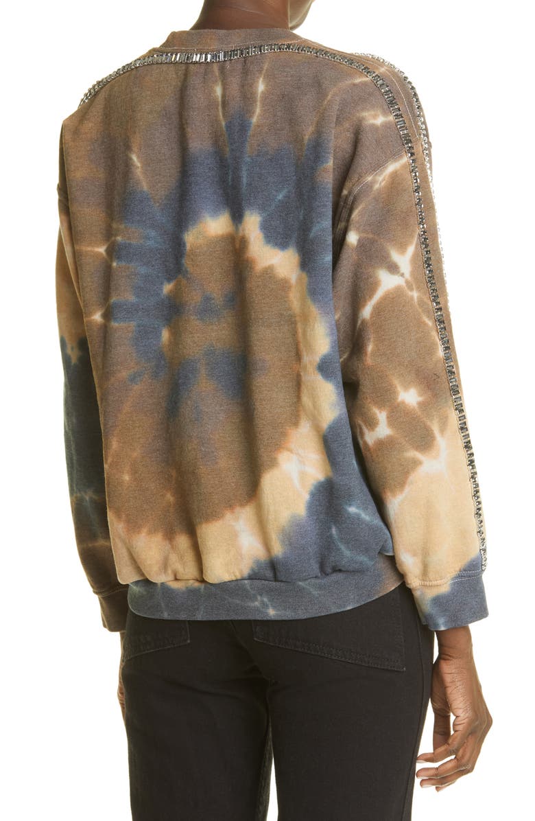 Collina Strada Sporty Spice Crystal Embellished Tie Dye Sweatshirt, Alternate, color,