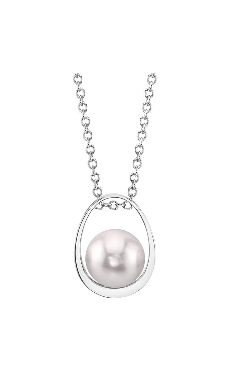 Japanese Akoya Pearl Jamie Pendant, Main, color, White Gold