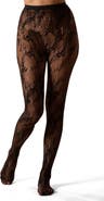 MeMoi Floral Net Sheer Tights