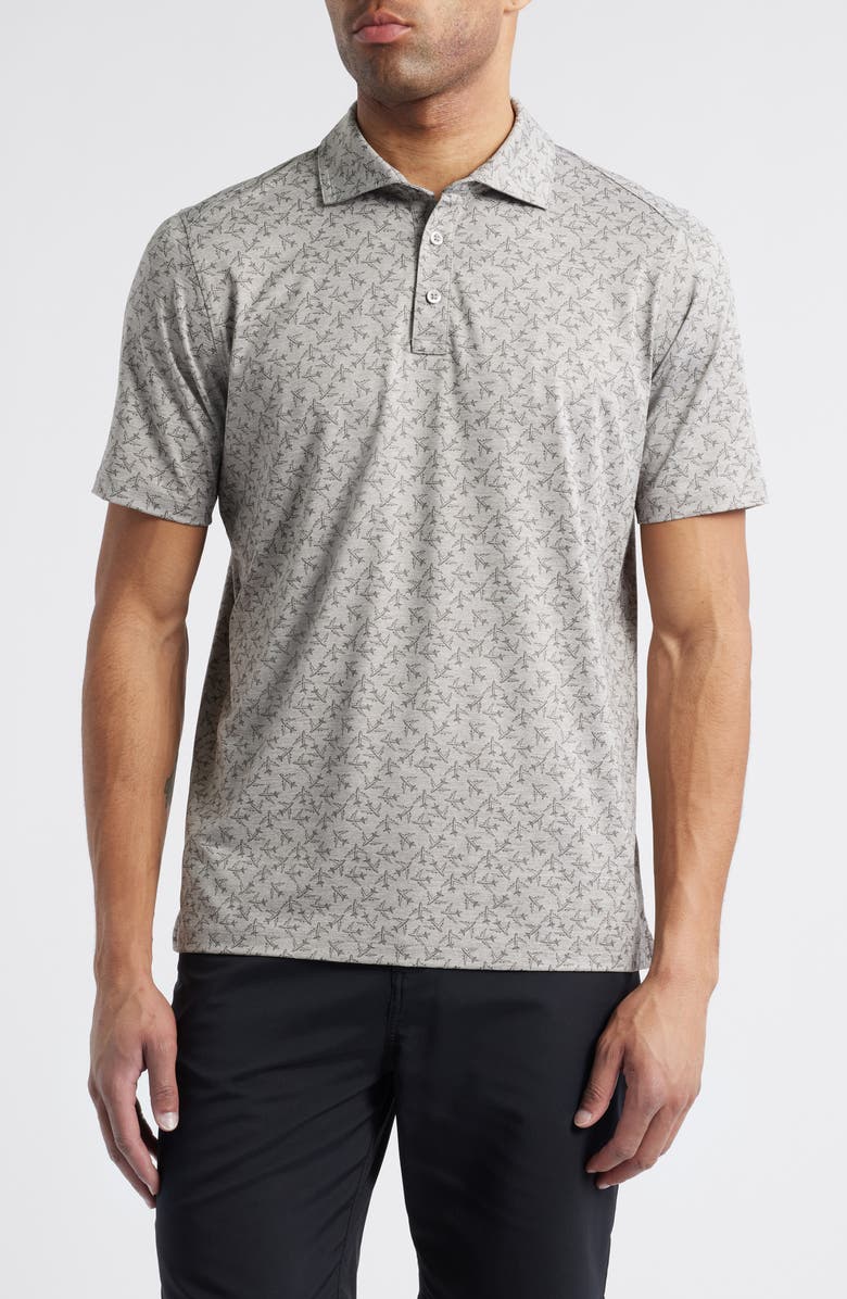 Johnston & Murphy XC4<sup>®</sup> + Cool Degree<sup>™</sup> Performance Golf Polo, Main, color, Airplane/ Light Gray