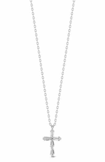 Cubic Zirconia Cross Pendant Necklace
