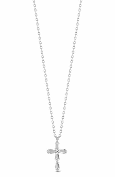 GLAZE JEWELRY Cubic Zirconia Cross Pendant Necklace