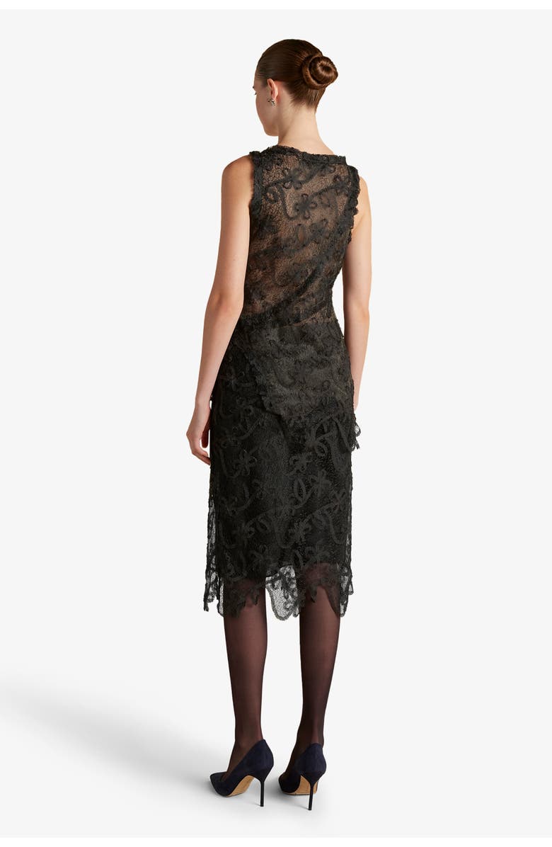 Marina Moscone Lace Tubino, Alternate, color, Black