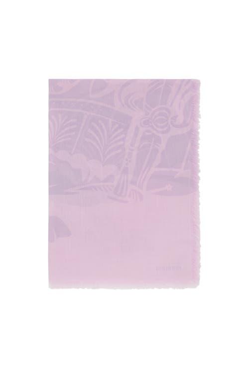Shop Burberry Ekd Wool Scarf In Dawn