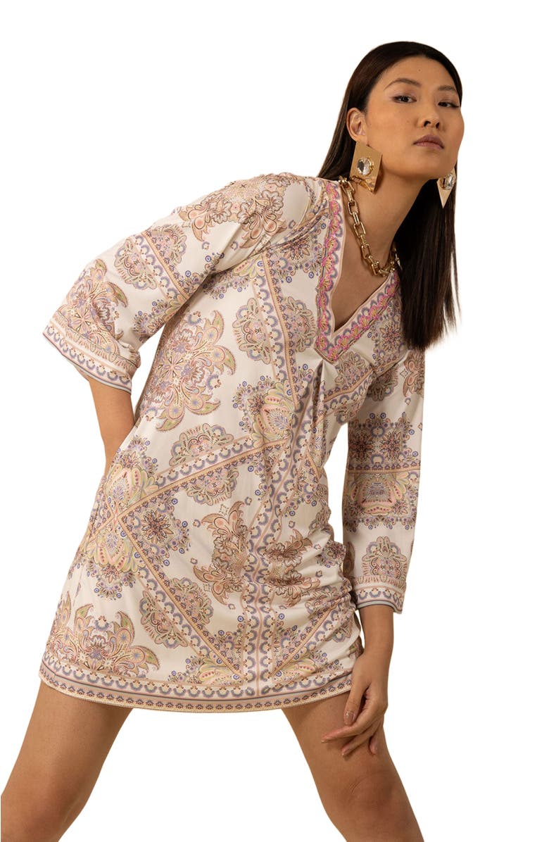 Hale Bob Zariah Jersey Beaded Dress, Alternate, color, 