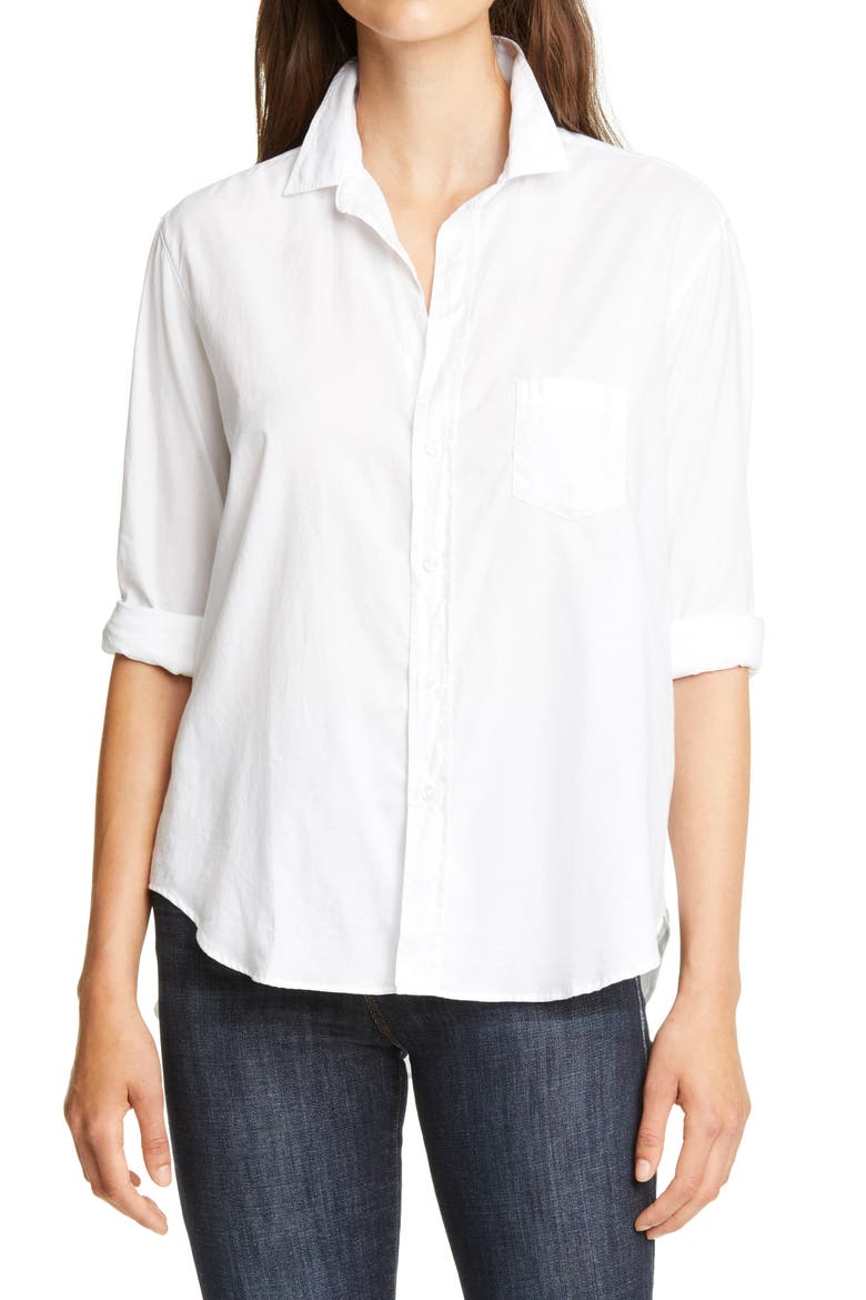 Eileen Casual Cotton Shirt, Main, color, WHITE