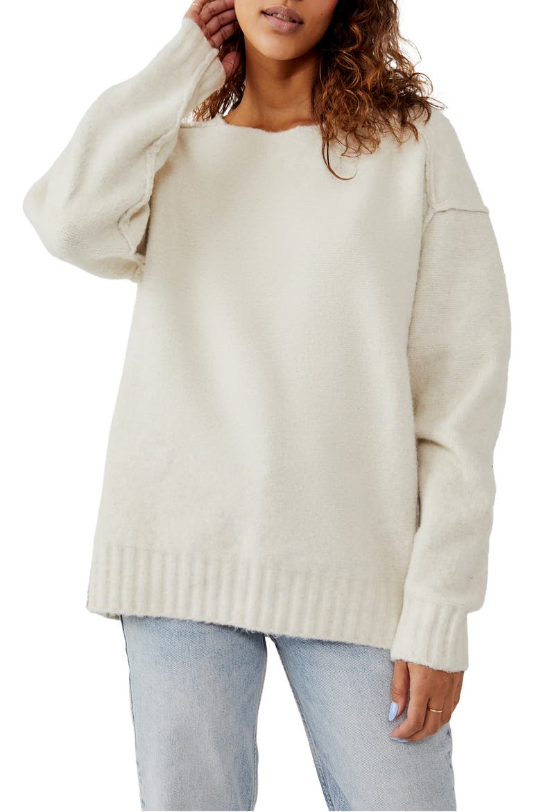 Care Eastwood Tunic Sweater, Main, color, OATMEAL HEATHER