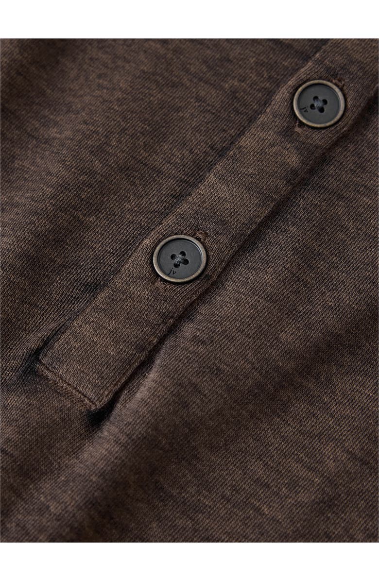 John Varvatos Duke Short Sleeve Henley, Alternate, color, Teakwood