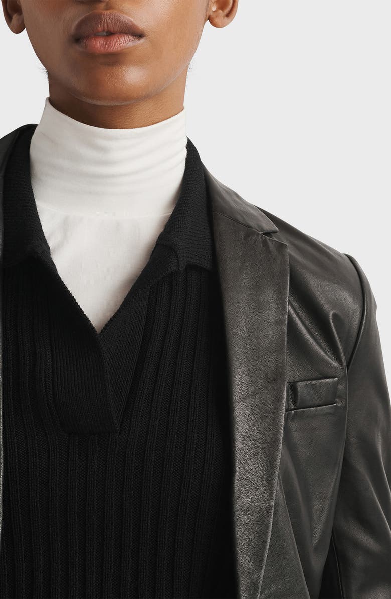 rag & bone Monti Rib Polo Sweater, Alternate, color, 