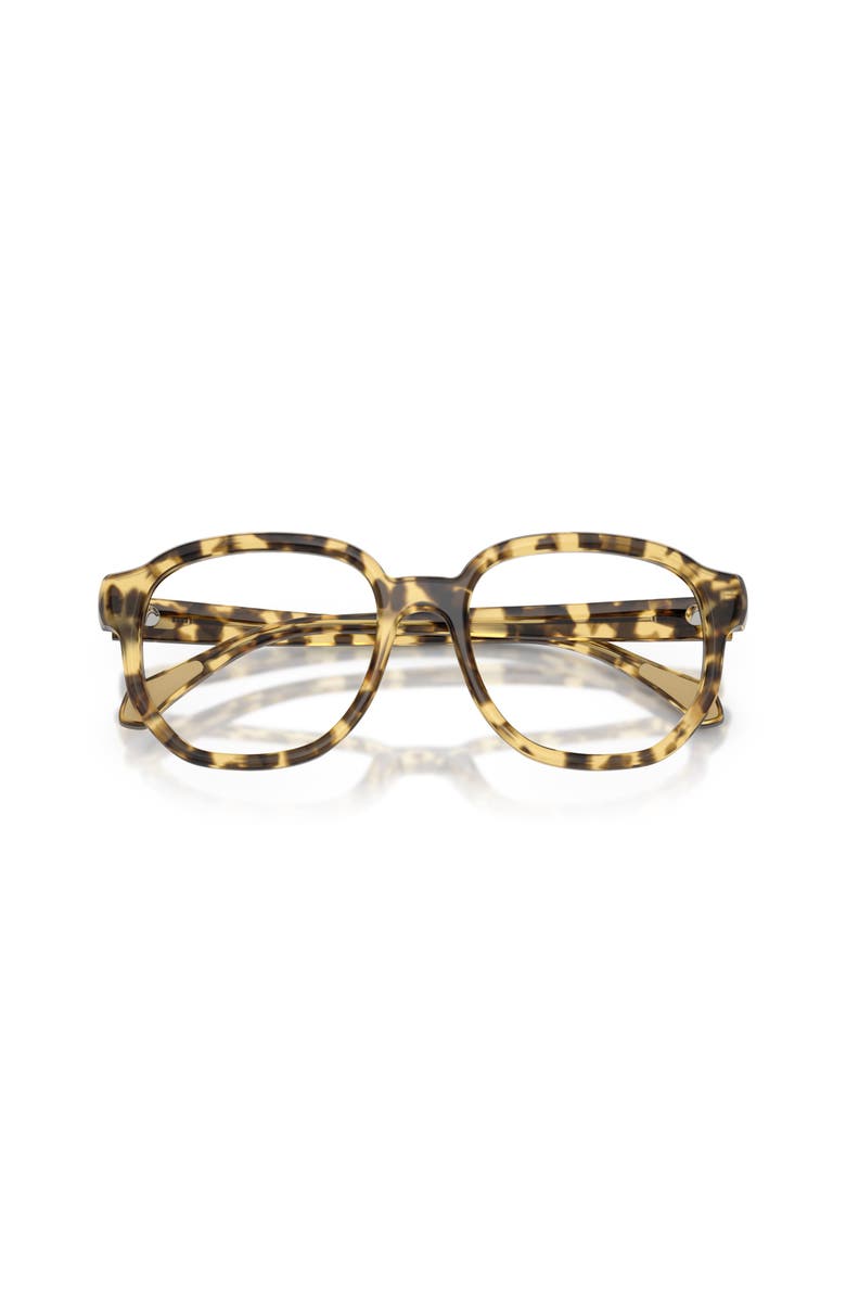 Moncler 55mm Rectangle optical glasses, Alternate, color, Tortoise