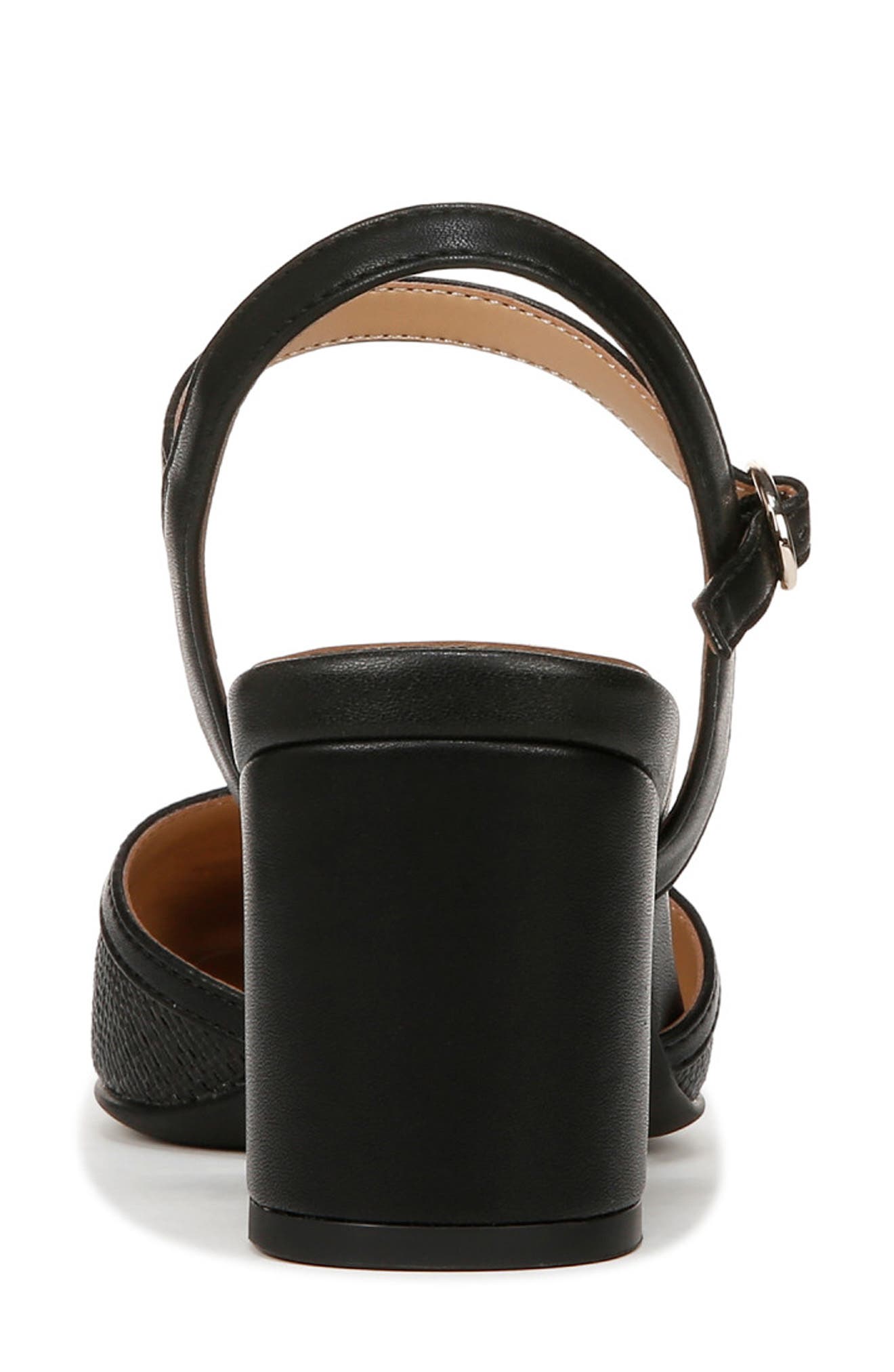 Naturalizer Wave Block Heel Pump, Alternate, color, Black Straw