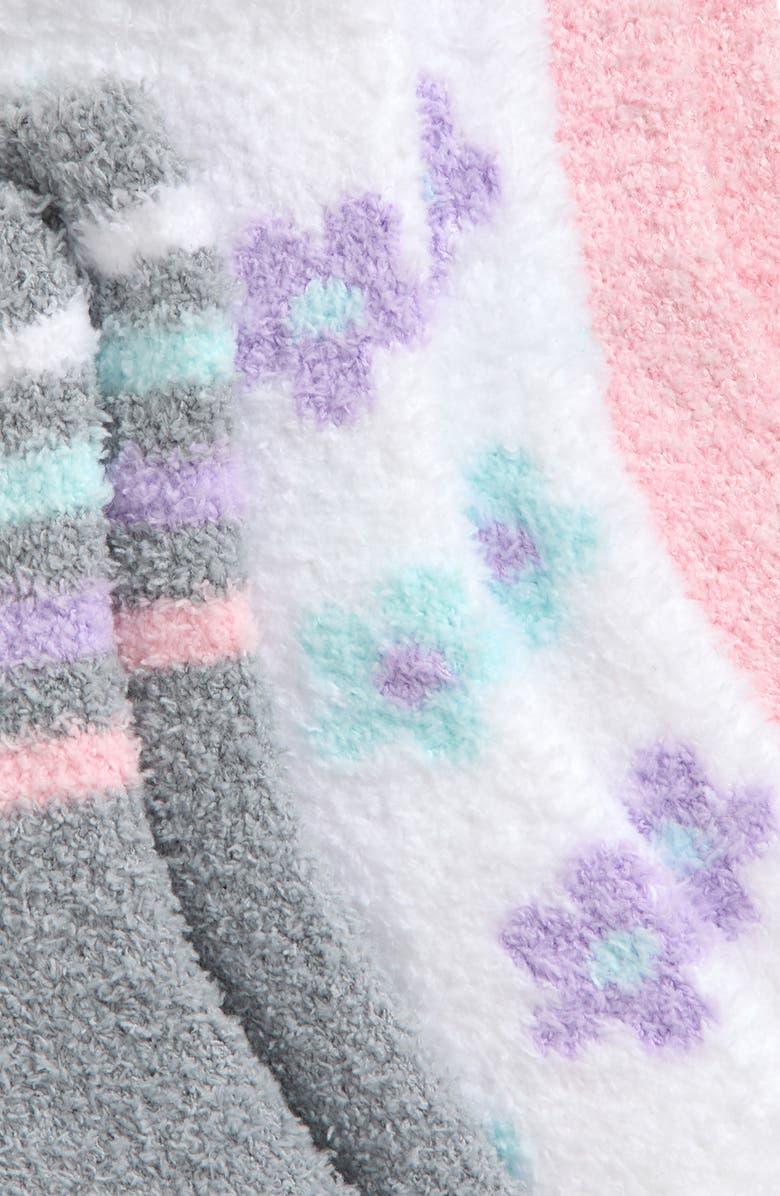 Capelli New York Kids' Assorted 3-Pack Chenille Crew Socks, Alternate, color, White Combo