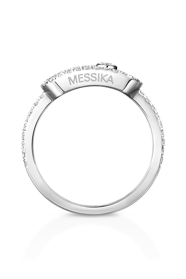 Move Uno Pavé Diamond Ring, Alternate, color, WHITE GOLD