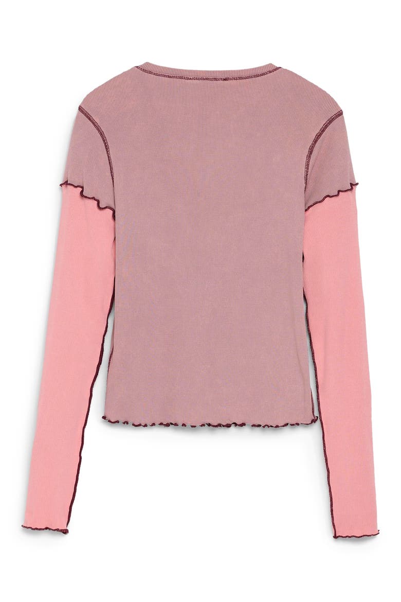 Not a Doll Graphic Long Sleeve Stretch Cotton Top, Alternate, color, PINK