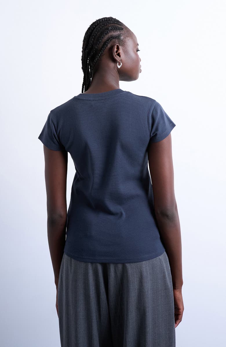 Topshop Everyday Cotton T-Shirt, Alternate, color, Charcoal