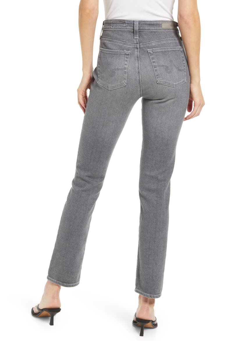 Mari High Waist Slim Straight Leg Jeans, Alternate, color, UNPAVED