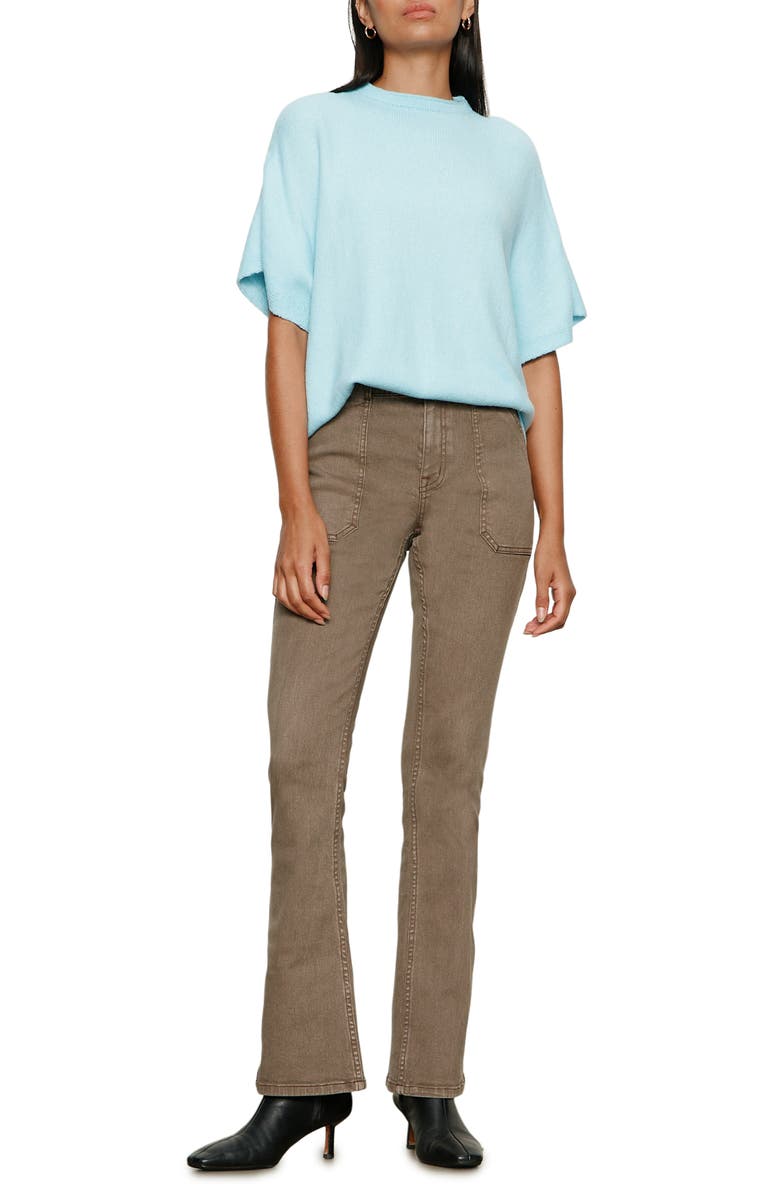 Sanctuary Hayden Utility Bootcut Jeans, Alternate, color, Morel Brown