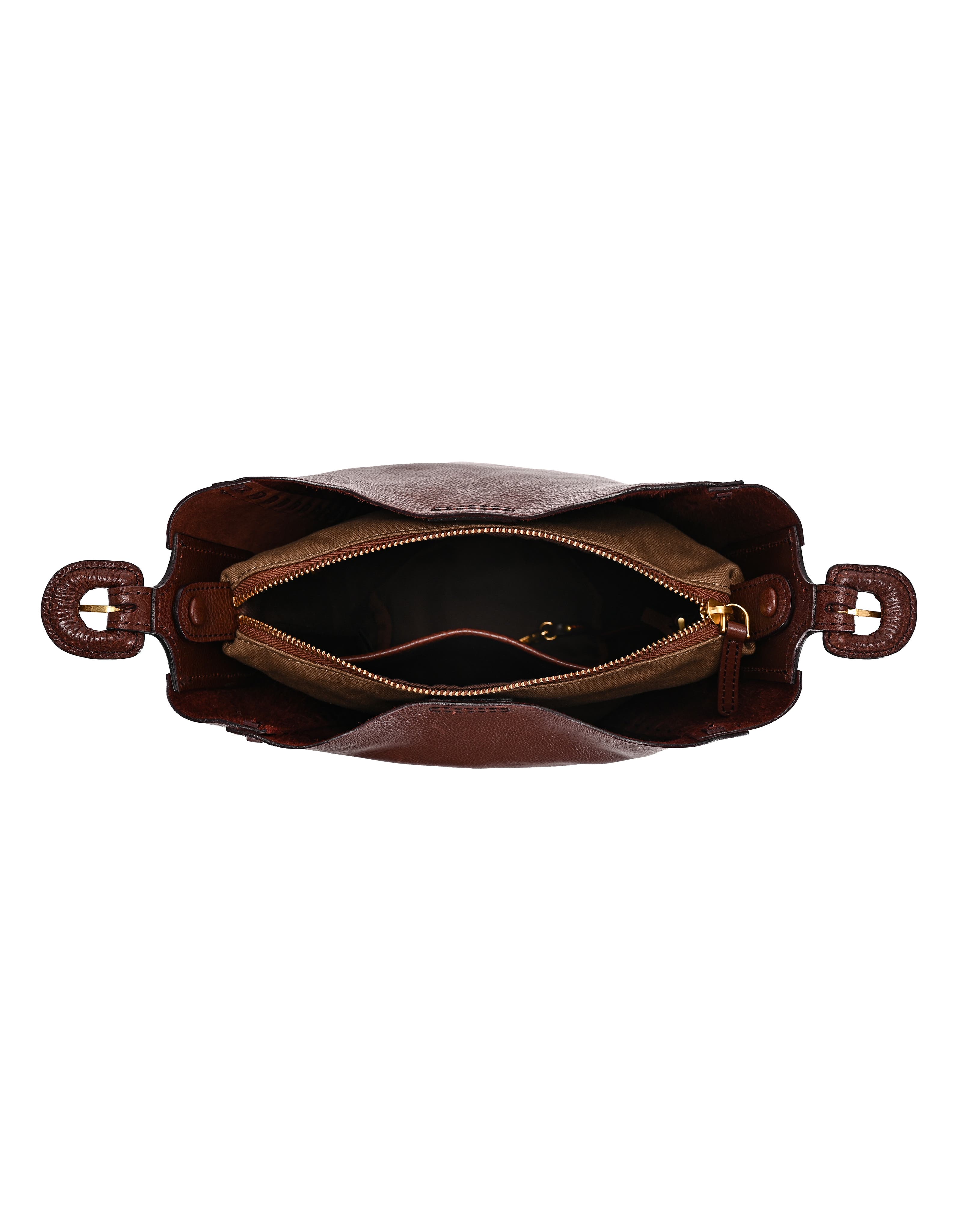 Juniper Genuine Leather Woven Barrel Crossbody Bag, Alternate, color, Brown