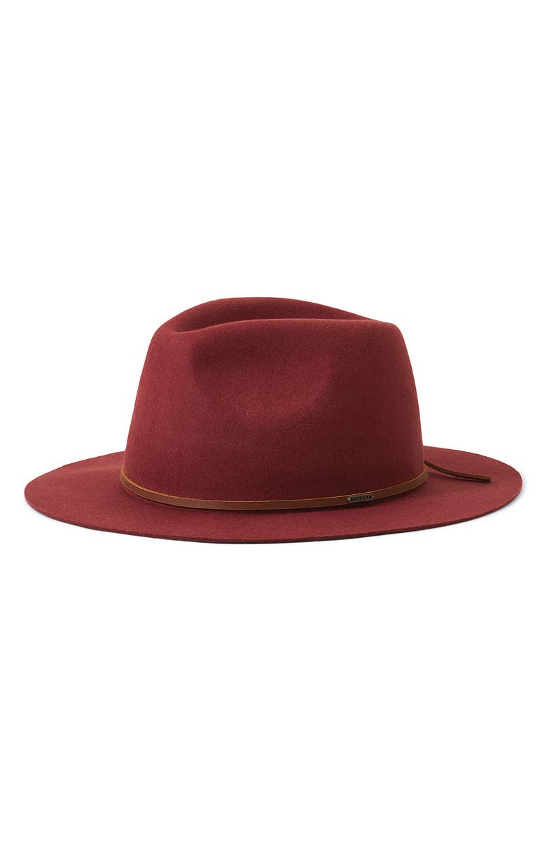 Brixton Wesley Wool Felt Fedora, Main, color, 