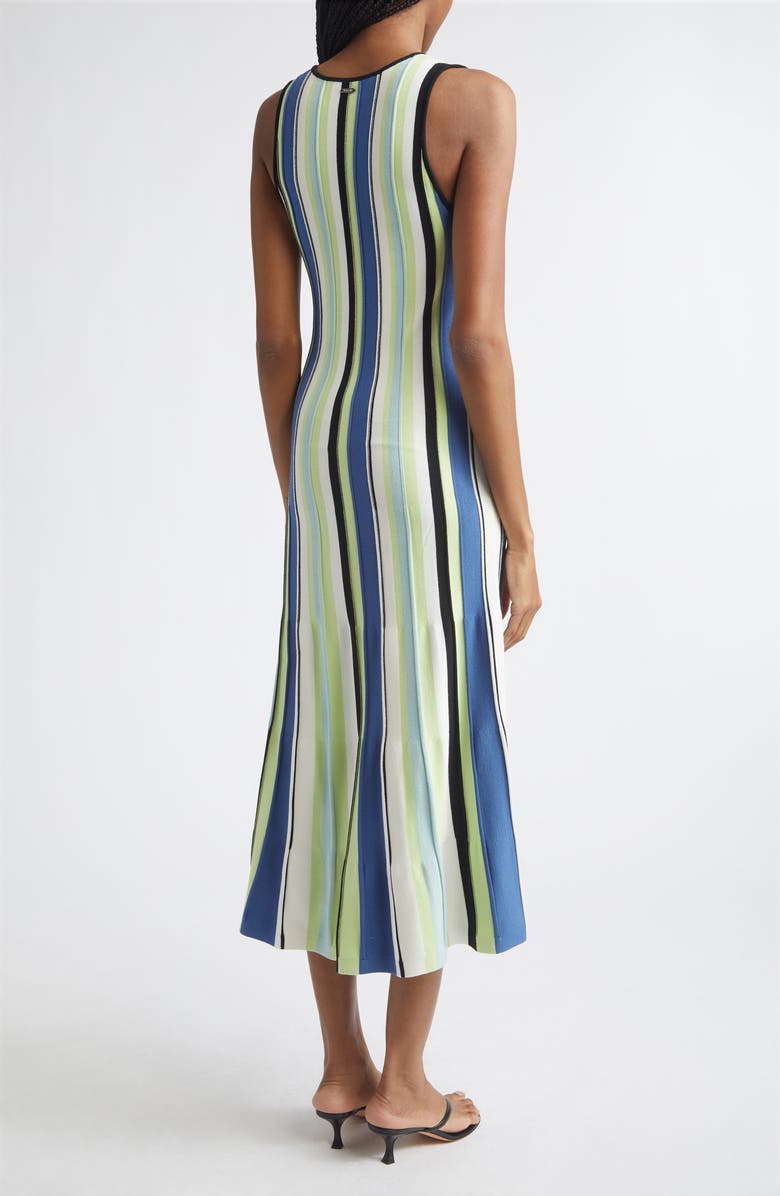 Toccin Fifi Vertical Stripe A-Line Knit Midi Dress, Alternate, color,