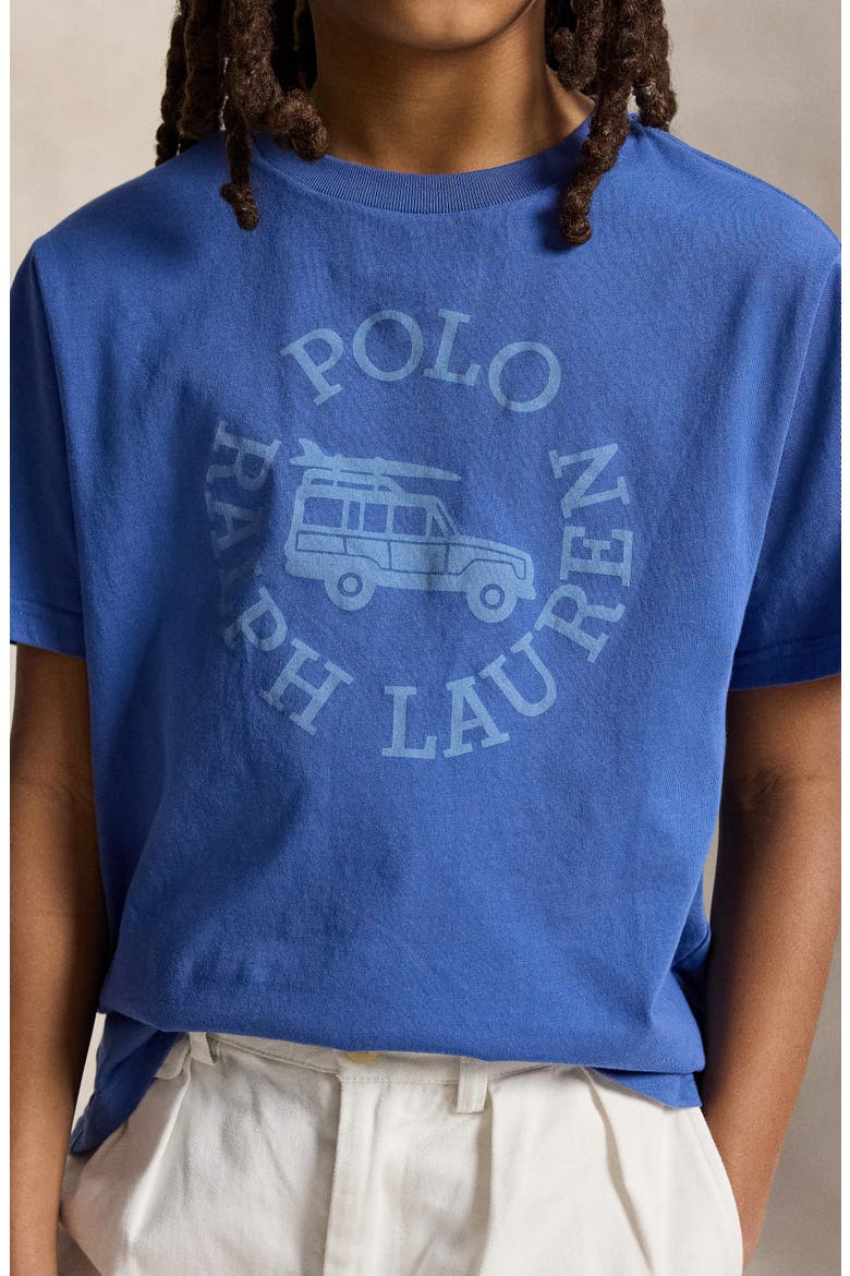 Kids' Logo Graphic Cotton Jersey T-Shirt, Alternate, color, BAI BLUE