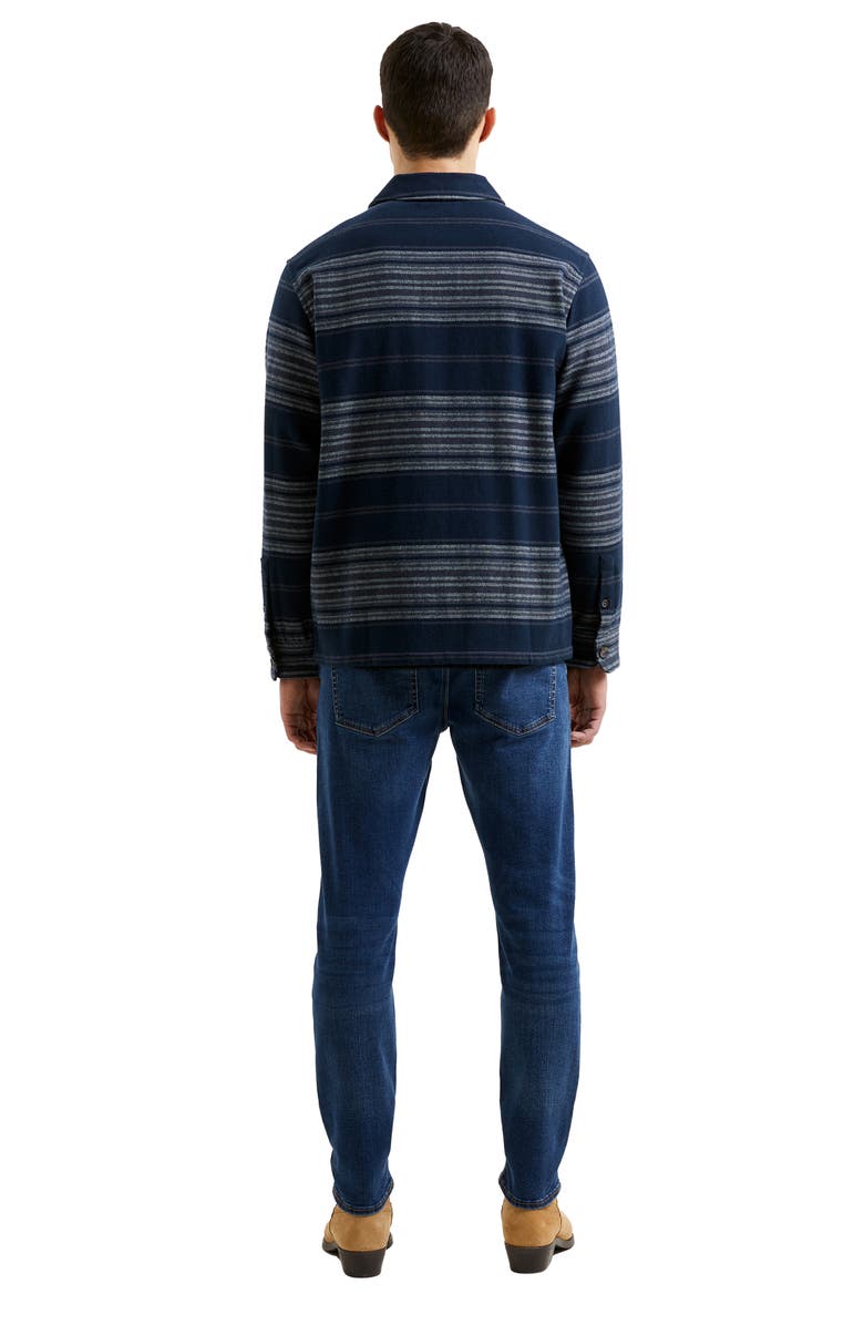 French Connection Stripe Cotton Twill Button-Up Shirt, Alternate, color, 