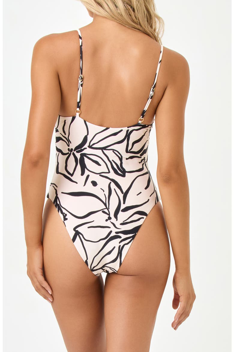 Piper Classic Keyhole One-Piece Swimsuit, Alternate, color, HEAVY PETAL