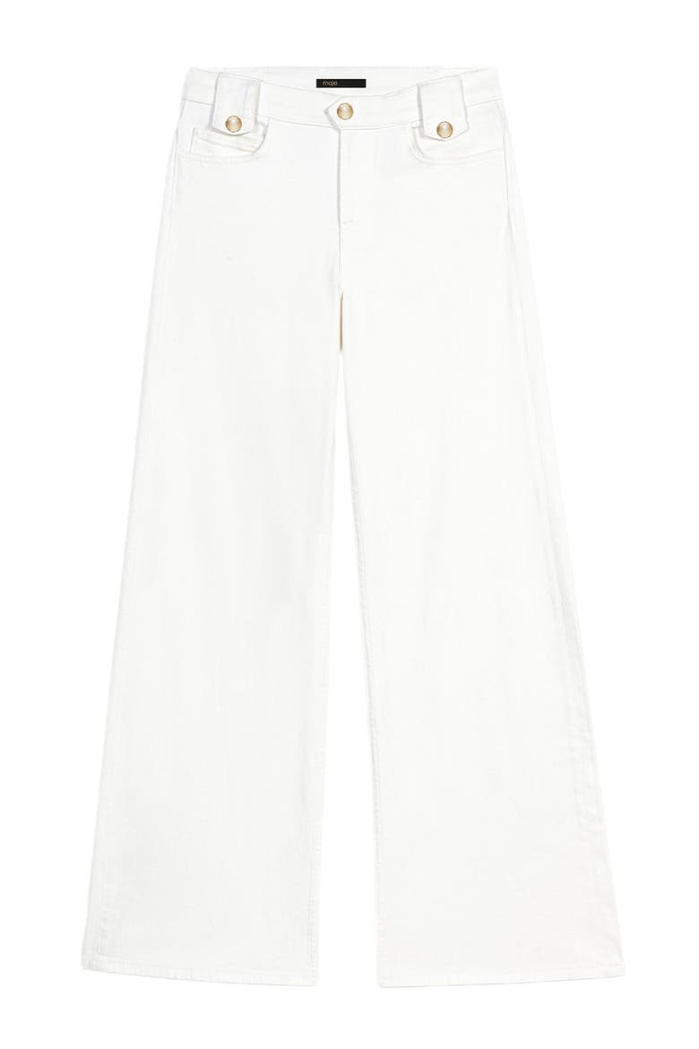 Flared jeans, Alternate, color, White