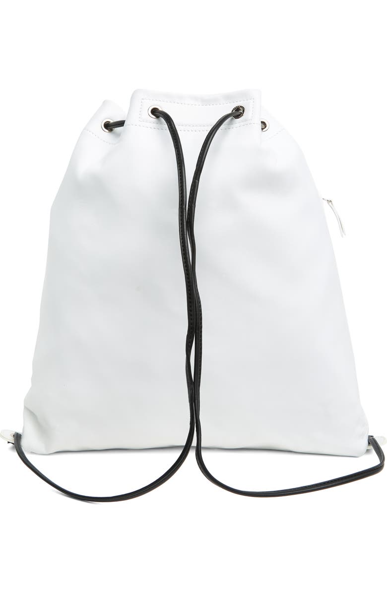 Longchamp Recycled Drawstring Backpack, Alternate, color, White