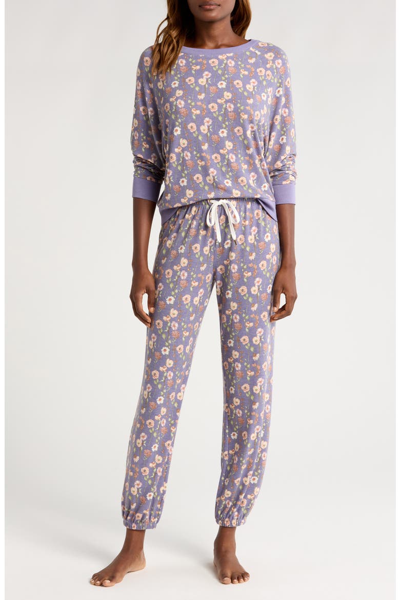 Star Seeker Brushed Jersey Pajamas, Main, color, NOVA FLORAL