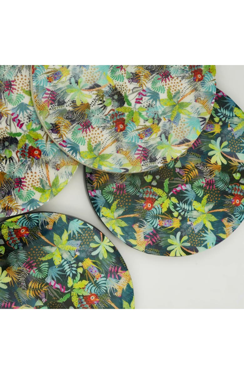 Mela Artisans Jungle Bloom Coasters, Alternate, color, Jungle