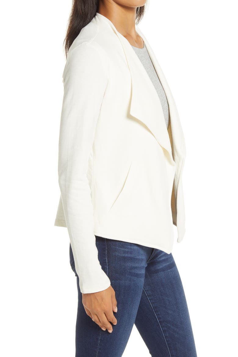 Drape Collar Knit Blazer, Alternate, color, IVORY PRISTINE