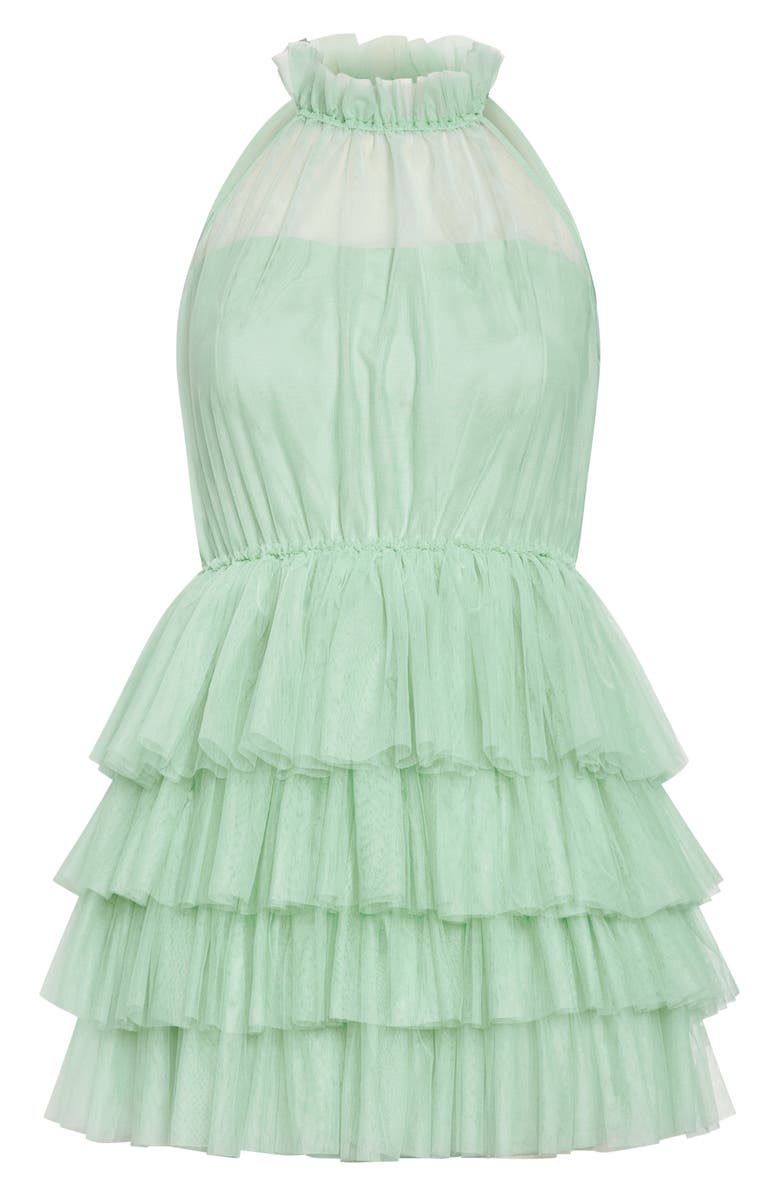 City Chic Jude Ruffle Minidress, Alternate, color, Minty
